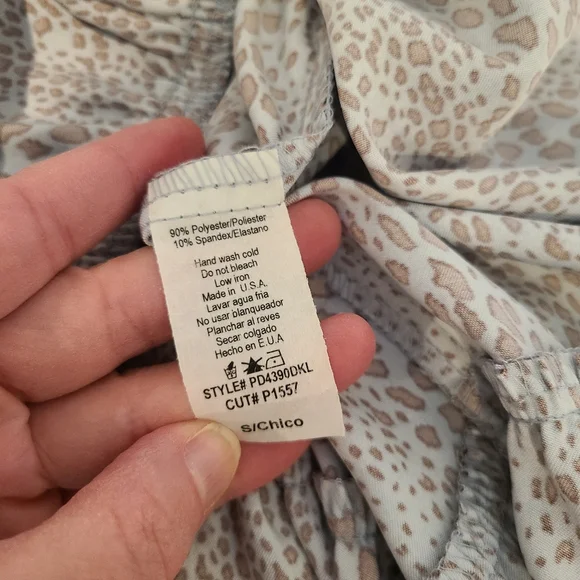 KARLIE Icy Blue And Brown Dot Print Satin Oversized Tiered Maxi Dress - Picture 11 of 12